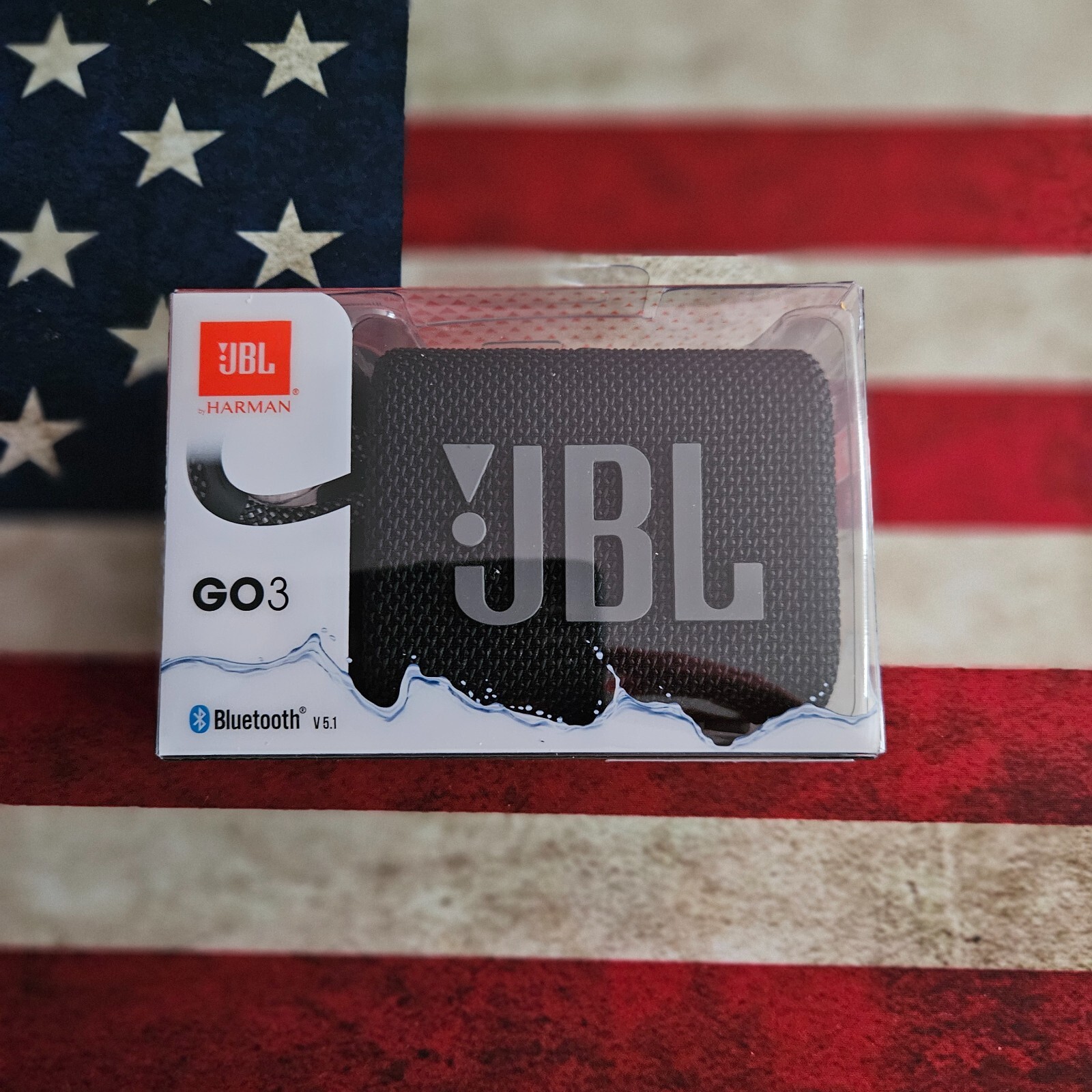 JBL Go 3 Waterproof Bluetooth Speaker in Black  -image