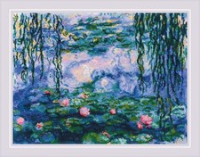 Riolis Counted Cross Stitch Kit Water Lilies after C. Monets Painting R2034