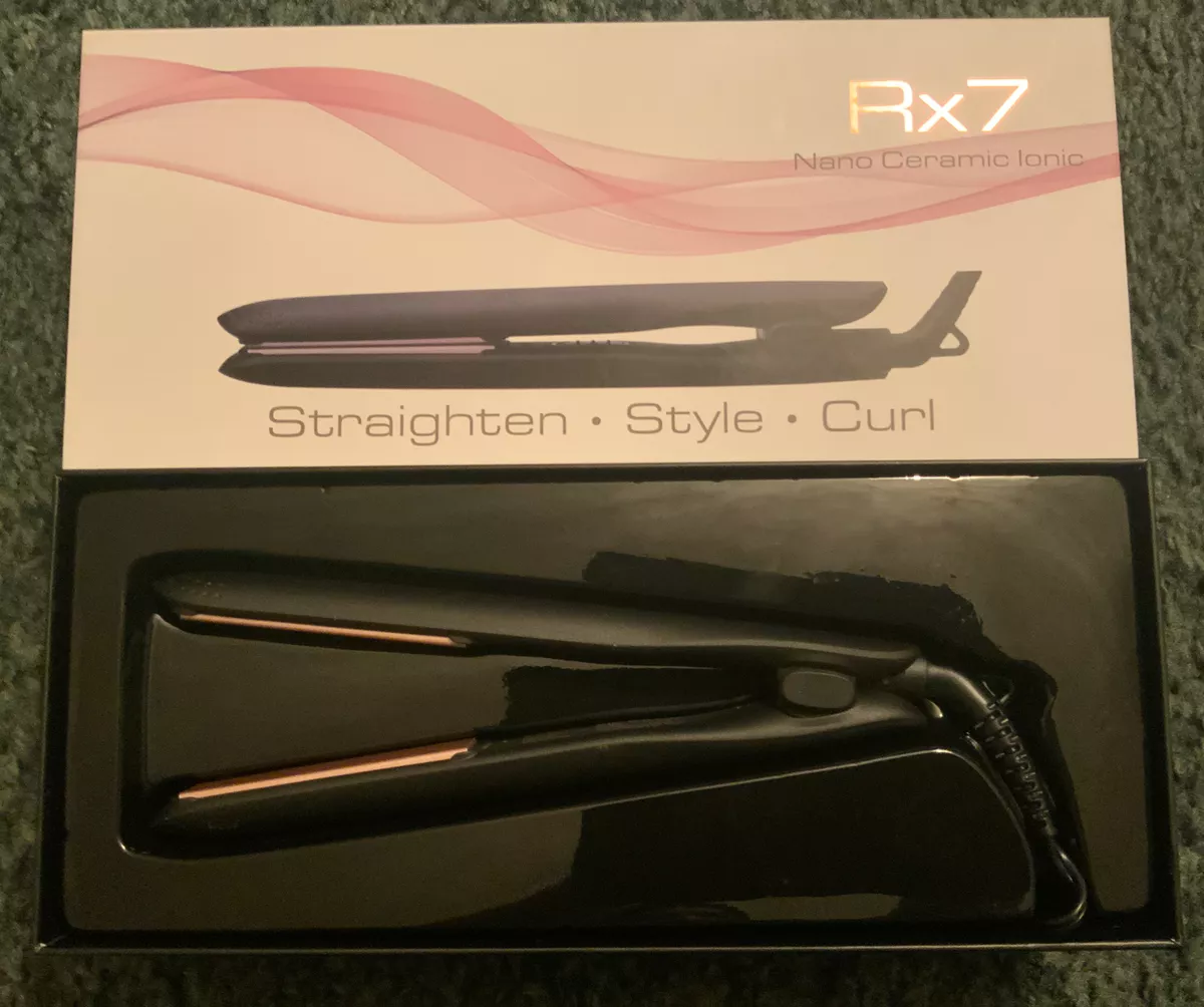 Rx7 Black 1 Ceramic Ionic Tourmaline Plates Nano Technology Straighten Style Ne
