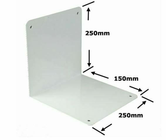 Twin Slot Upright Free Standing Bookend White 250mm