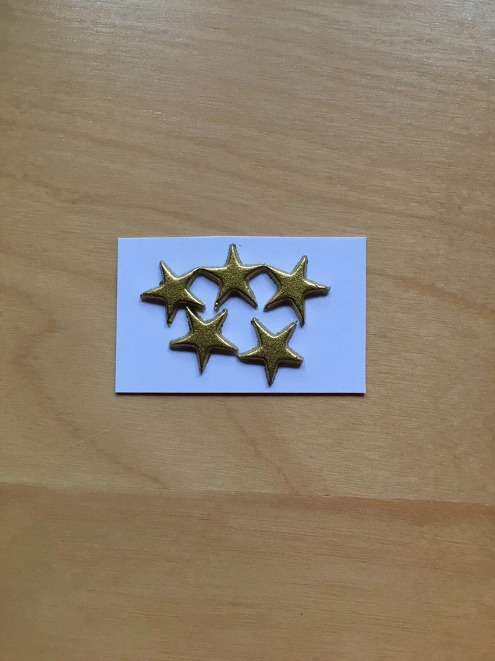 MARKENLOS Verzierwachs Sterne Sternchen gold Kerzenwachs Wachsdekor Borte Wachs Wachskerze