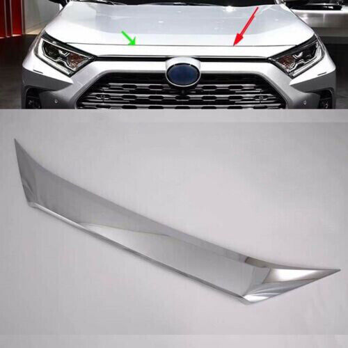 Steel Front Grille Hood Bonnet Lid Molding Cover Trim For Toyota RAV4 2019-2024
