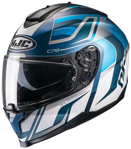 Casco integrale HJC Lantic C70 MC2SF Blu Azzurro Grigio TAGLIA XS | eBay