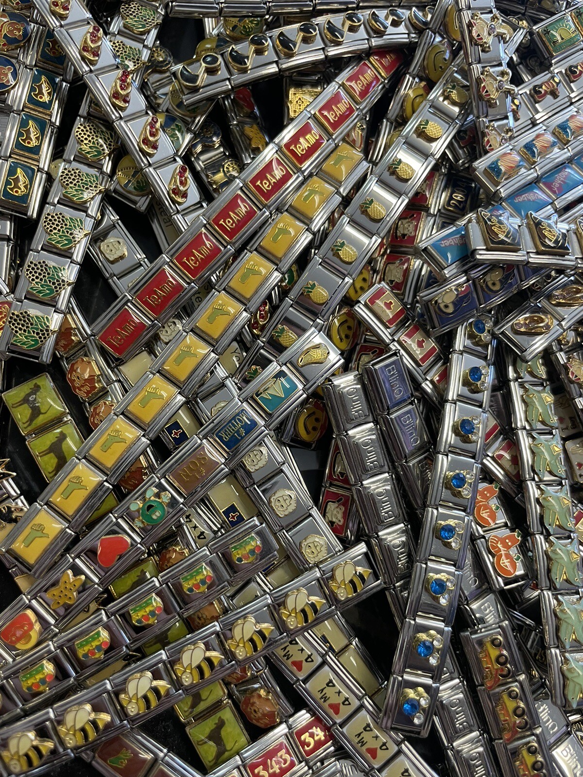 500 Pieces Italian Charm Bracelet Links 9mm! Wholesale LOT eBay