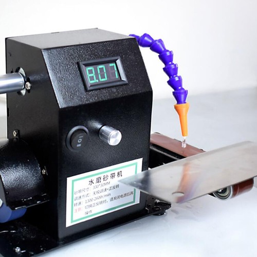 Affilacoltelli raffreddato ad acqua affilatrice automatica elettrica a nastro - Foto 5 di 6