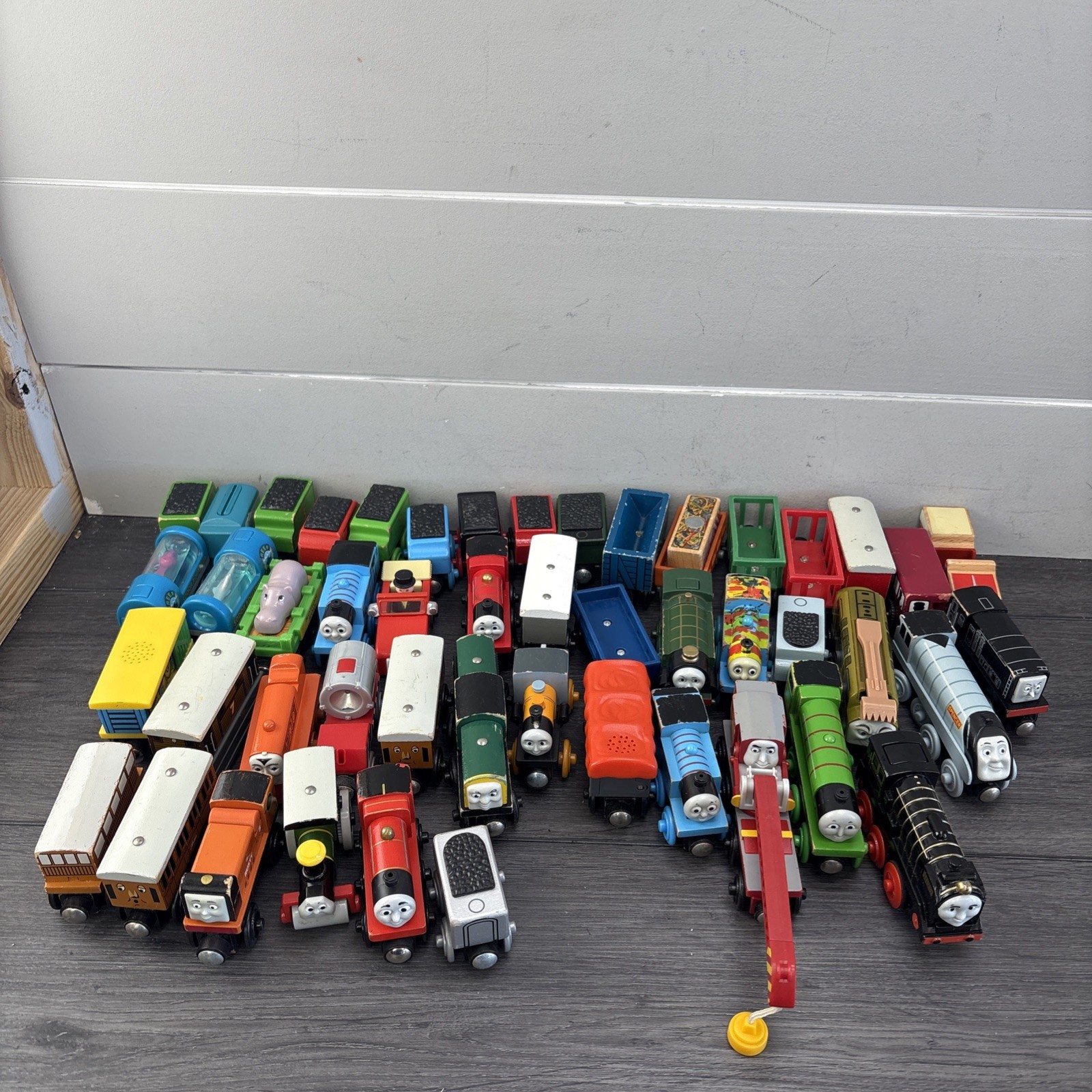 Vintage Lot of  45 Thomas the Train magnetic and wooden railway trains