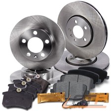 BREMSSCHEIBEN + BREMSBELÄGE VORNE + HINTEN FÜR VW POLO 9N 