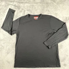 Karbon Shirt Mens XL Black 100% Merino Wool Long Sleeve Crewneck Base Layer Ski