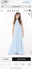 Azazie Junior Bridesmaid Dress Junior Size 12 Blue