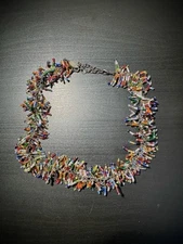 Zad Funky Multi-Color Glass Bead Necklace