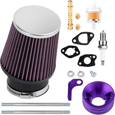 Upgraded Air Filter Adapter Kit for 196cc 212cc Mini Bike Go Kart - Purple