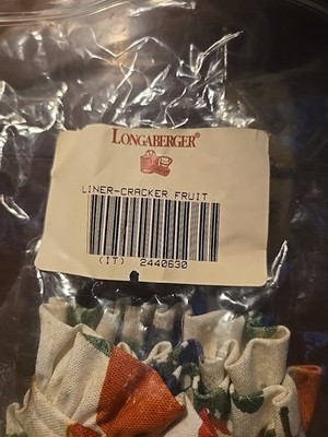 Longaberger Fruit Medley Cracker or Muffin Basket Liner #2440630 - NEW