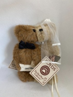 Boyds Bears The Head Bean Collection Mr & Mrs Blessed Bride & Groom Teddybären