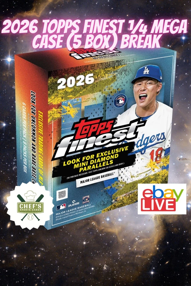 2026 TOPPS FINEST BASEBALL 1/4 MEGA CASE (5 BOX) BREAK #3