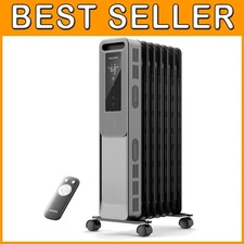 Quiet Oil Filled Radiator Heater, 3 Heat Settings, 24H Timer