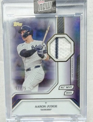 Topps 2025 MVP Collection Aaron Judge Purple Foil Relics #43-R MEM /75