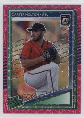 2025 Donruss Optic Rated Prospects Pink Velocity Prizm 68/79 Carter Holton 08z4