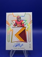 TERRY McLAURIN 2024 Panini Flawless Star Swatch 3 Color Patch, On Card Auto 7/25