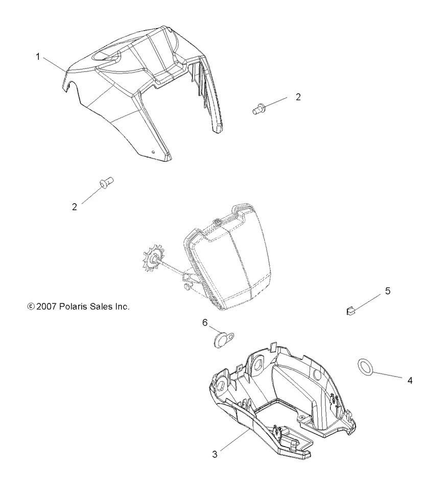Polaris Upper Headlight Pod, Sagebrush Green Metallic - Image 2 of 2