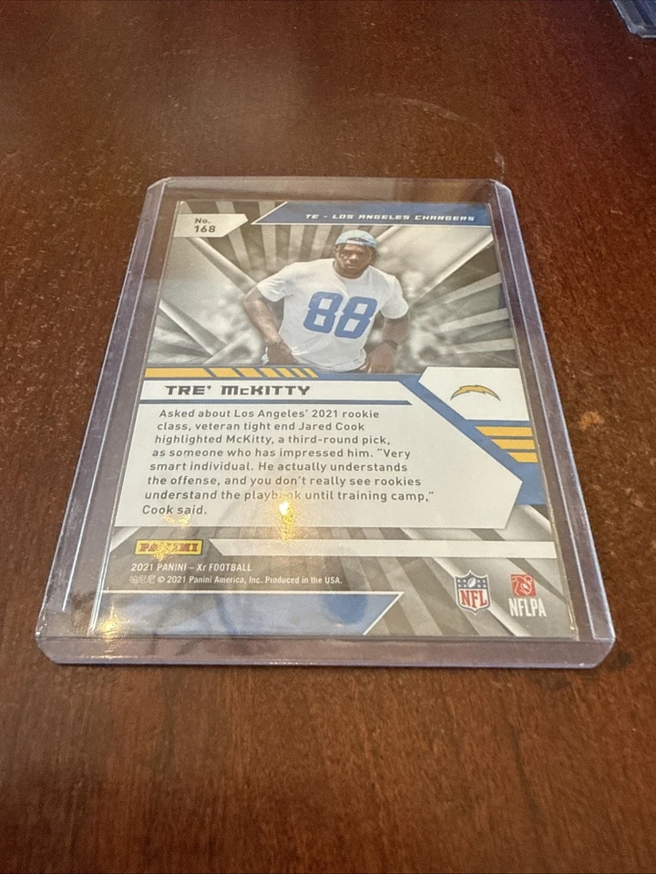 2021 Panini XR Rookies Orange /99 Tre' McKitty #168 Rookie RC - Image 3 of 3