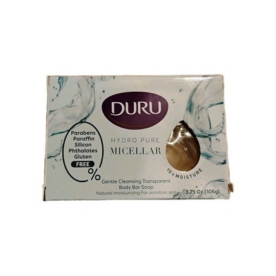 3x DURU Hydro Pure Micellar Gentle Cleansing Transparent Vegan Body Bar Soap