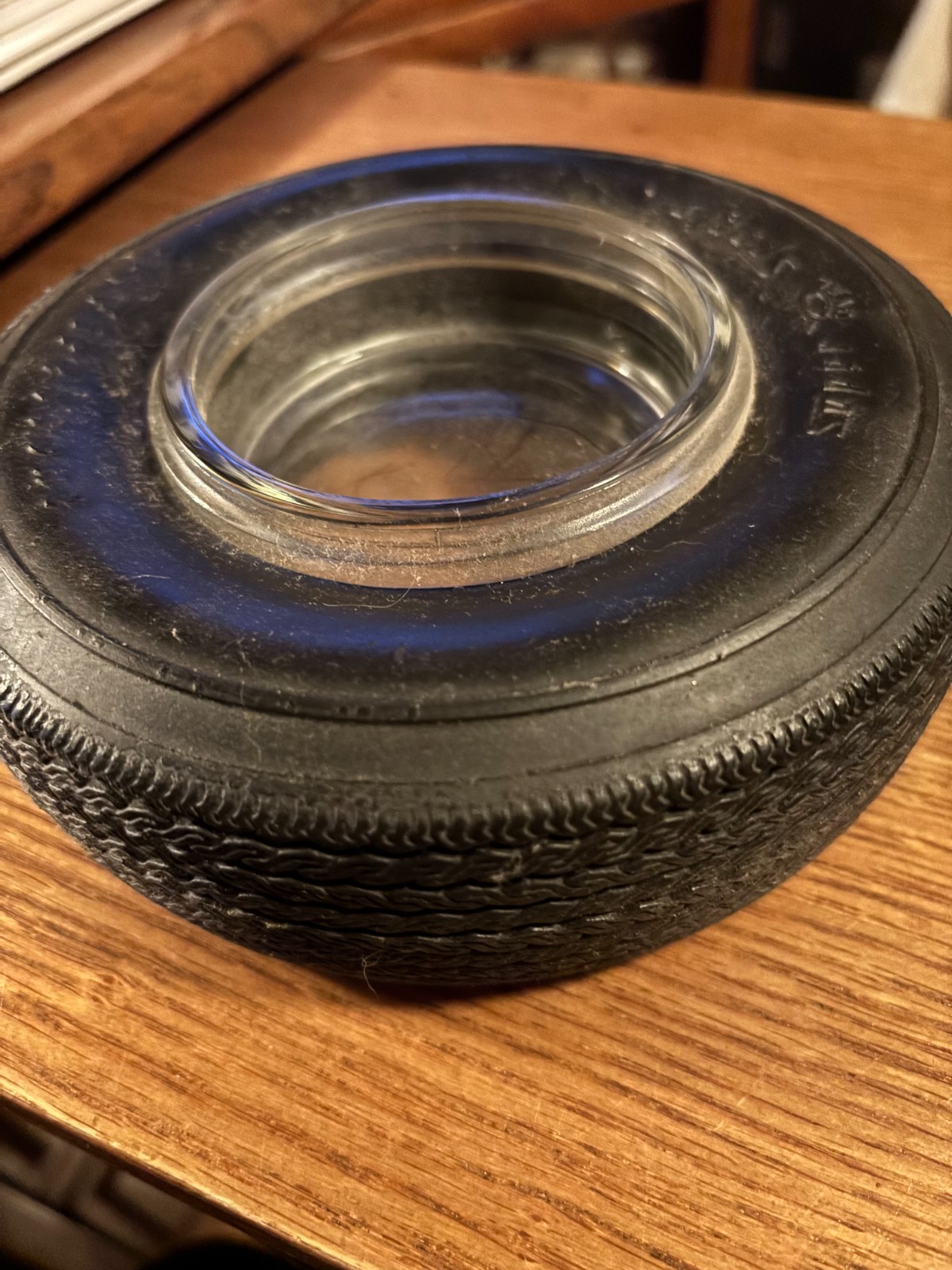 FIRESTONE SUPER SPORTS WIDE OVAL  Tire Ashtray 5.50" by 1.50"  Made In USA