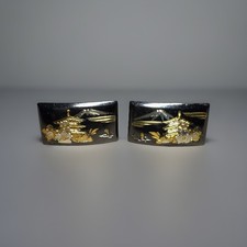Vintage Japanese Shakudo Sterling Silver Cuff...
