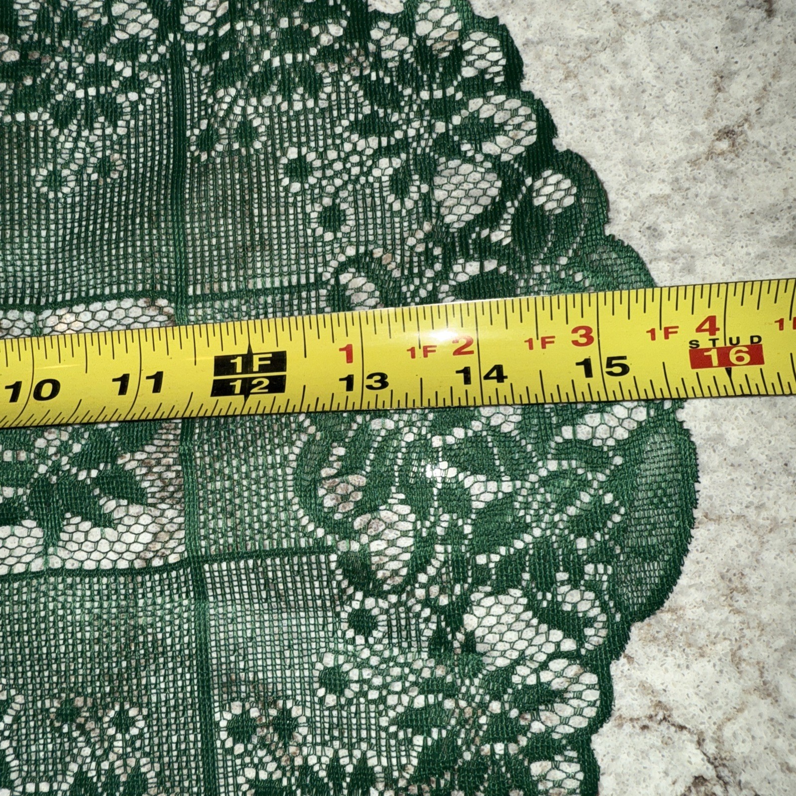 Set Of 4 Dark Green Lace Doily Mat Flower Floral Doilies Plants Christmas