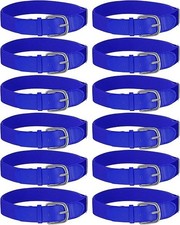 Hercicy 12 Pcs Baseball Belts Softball Belts Bulk for Adult Adjustable Blue