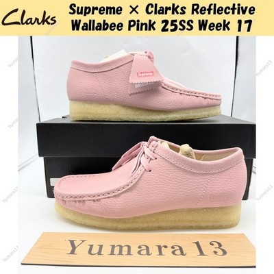 靴 Supreme Clarks Reflective Wallabee Pink Clarks Originals Wallabee Supreme Pink Reflective Men's