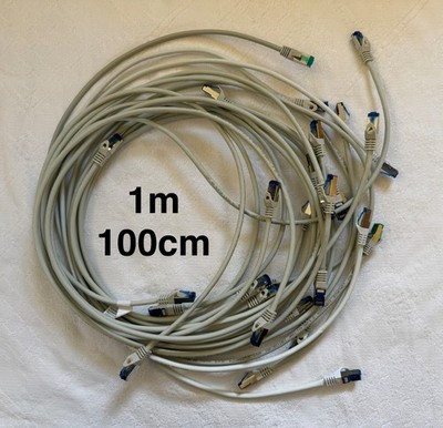 5er Pack: 1m 100cm Cat 6a S/FTP RJ45 Ethernetkabel Patchkabel Netzwerkkabel LAN