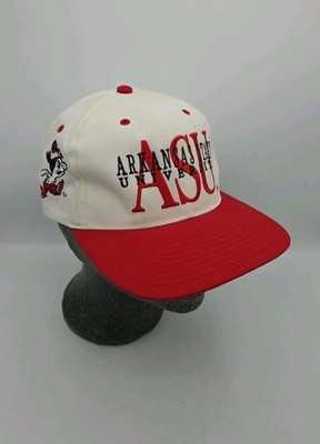 Vintage Arkansas State University Baseball Cap Mütze Ztag Sportswear USA rot