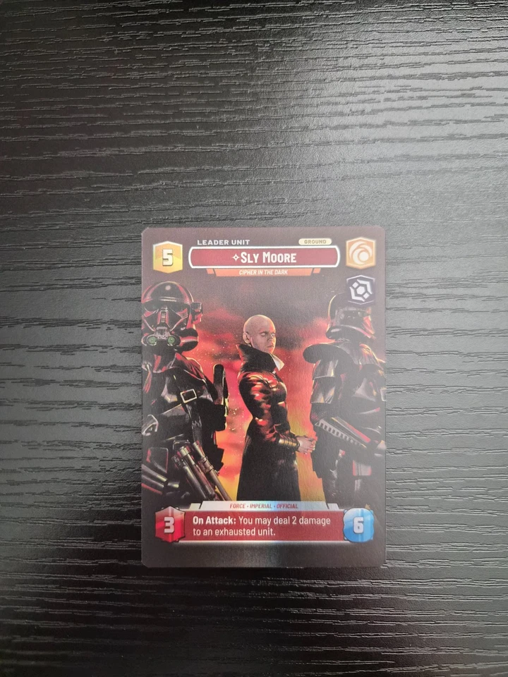 Star Wars Unlimited - Sly Moore - Cipher in the Dark #1034 - SHOWCASE FOIL - Image 2 of 2