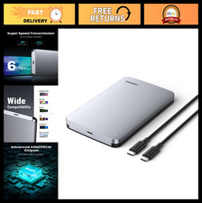2.5" SATA SSD HDD USB C Hard Drive Enclosure Aluminum USB 3.1 Gen 2 Adapter, U