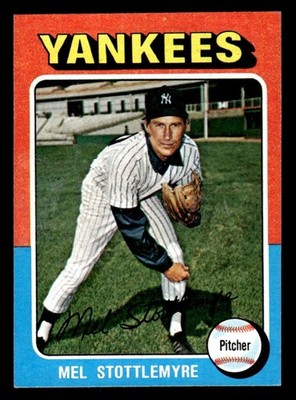 1975 Topps Mini Baseball #183 Mel Stottlemyre NM/MT *e1