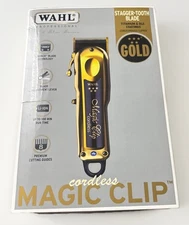 Wahl Professional 5-Star Cord/Cordless Gold Magic Clip Clipper & Stand 8148-708