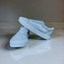 GUC Vans Ward Micro Sequin Silver Women's Girls Sneaker Shoe Size 6 Missy