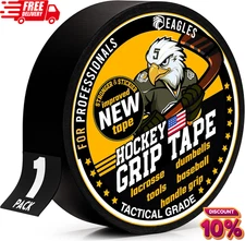 Hockey Tape Multipurpose Cloth Tape Roll for Lacrosse Baseball & Softball Bats,