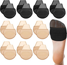 10 Pairs Women'S Toe Topper Socks with Padding Pads Covers Forefoot Pads Cushion