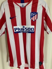 Atletico Madrid Home jersey Size Small Nike Dri Fit Plus 500 Striped Spain