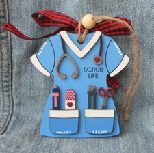 NURSE SCRUB LIFE Christmas Tree Ornament Brand New BIN-3