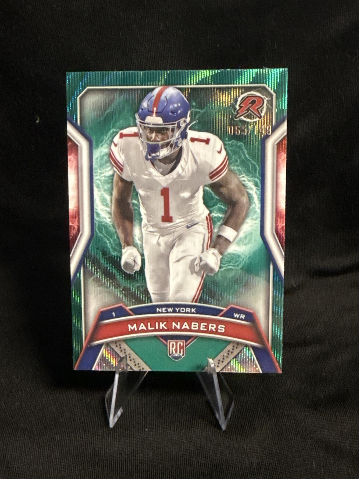 2024 Topps Resurgence - Rookies Malik Nabers #170 Teal Surge Refractor /149 (RC)