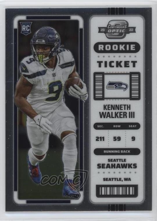 2022 Panini Contenders Optic Rookie Ticket Kenneth Walker III #83 9s2