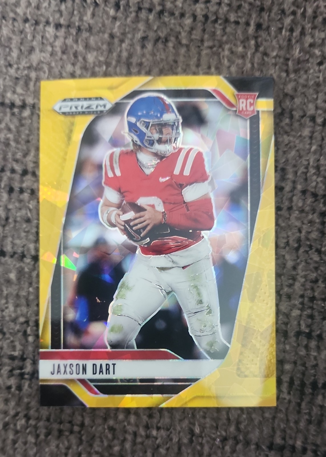 2025 Panini Prizm Draft Picks - Jaxson Dart #90 Gold Ice Prizm (RC)