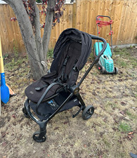 Mamas & Papas Strada Black Pushchair Single From Birth Folding Adjustable