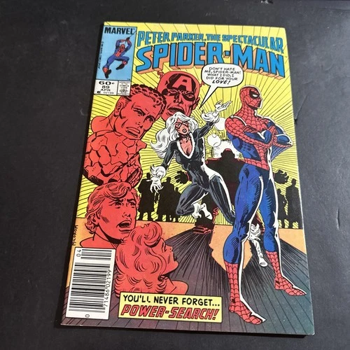 Vintage Marvel Peter Parker The Spectacular Spider-Man Black Cat Newsstand Fn J6