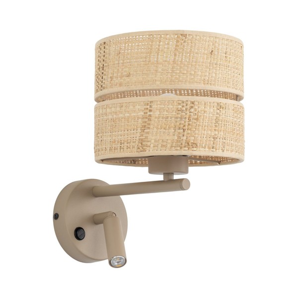 Wandlampe Schalter Sandfarben Flexibel E27 G9 H:31 Cm Wandleuchte Schlafzimmer-image