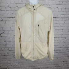 ExOfficio Beige Insect Shield Repellent Lightweight Hooded Zip Jacket Medium M