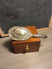 Silverplate Hair Brush Vintage 8L X 3 W