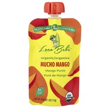 Organic Puree, 6 Months, Mucho Mango, 4 oz 113 g